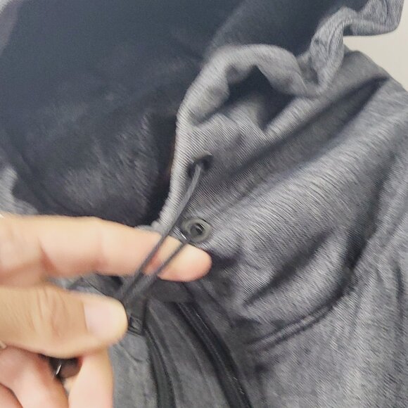 Thyme Maternity Charcoal Pockets Double Zip Hooded Jacket Adjustable Pregnancy M - Picture 9 of 16